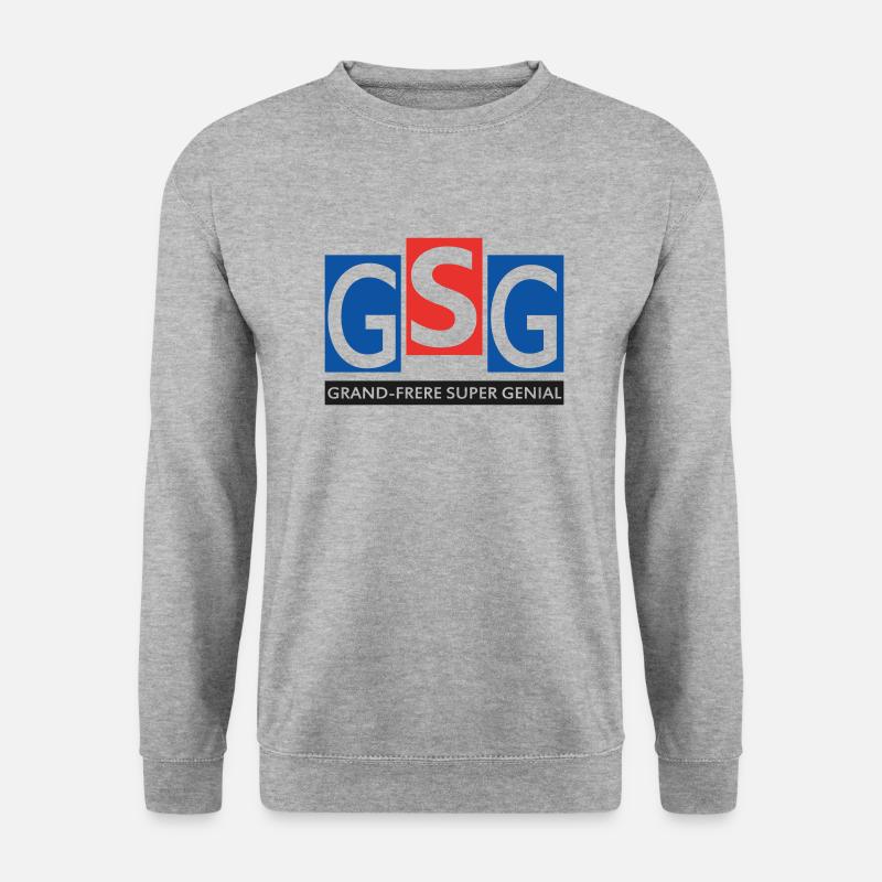 GROSSER BRUDER super geil - Unisex Pullover - Weißgrau meliert