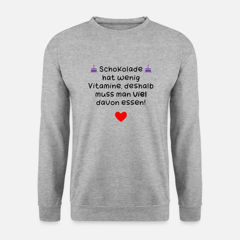 SchokoVitamine - Unisex Pullover - Weißgrau meliert