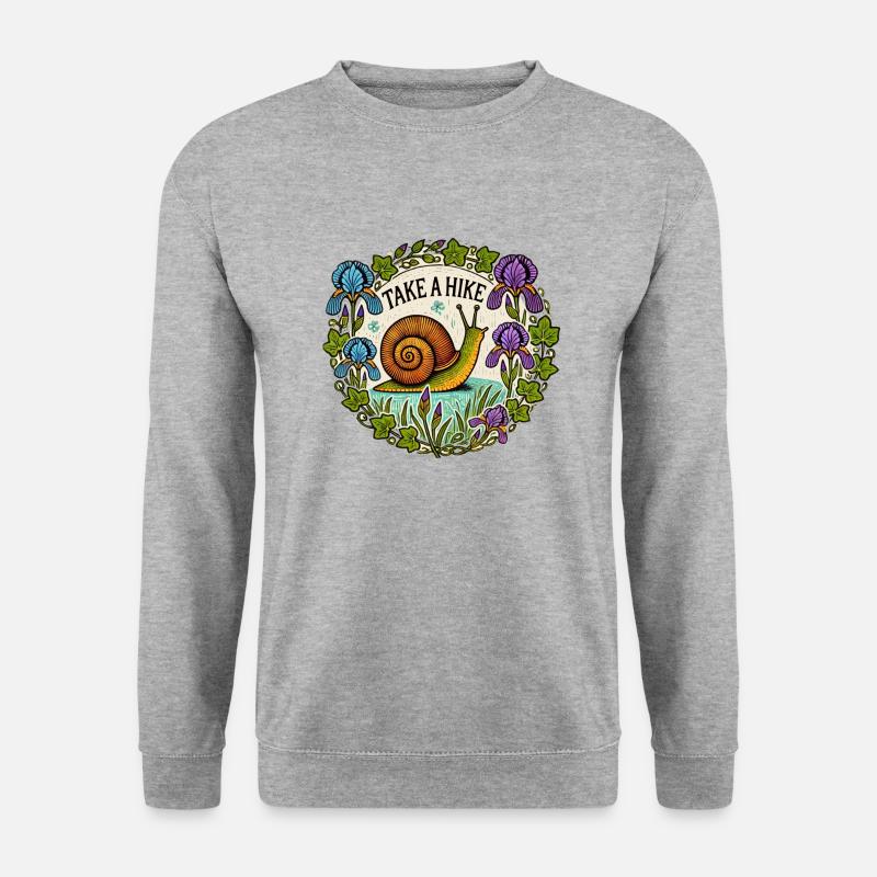 Machen Sie eine Wanderung - Unisex Pullover - Weißgrau meliert
