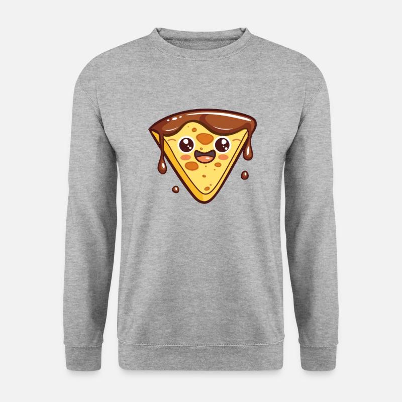 Funny Pizza Slice Comic - Unisex Sweatshirt - salt & pepper