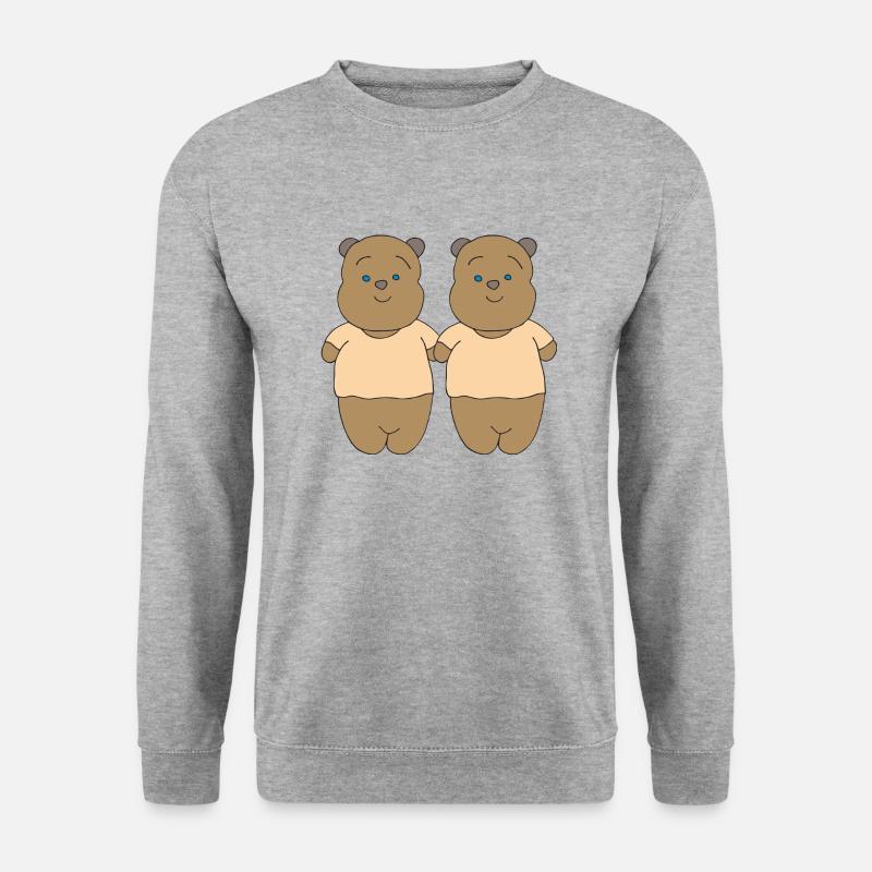 Bear in a two-pack - Unisex Sweatshirt - salt & pepper