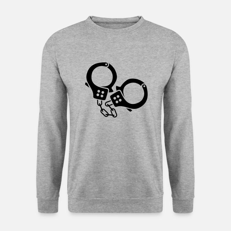 handschellen 2 - Unisex Pullover - Weißgrau meliert