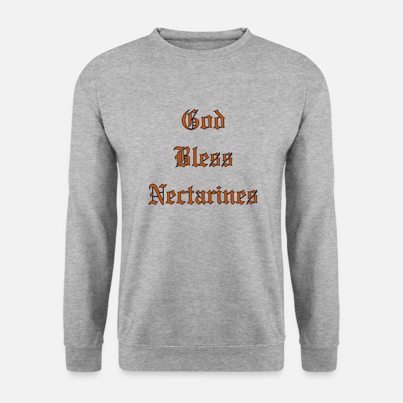 GodBlessNectarines - Unisex Pullover - Weißgrau meliert