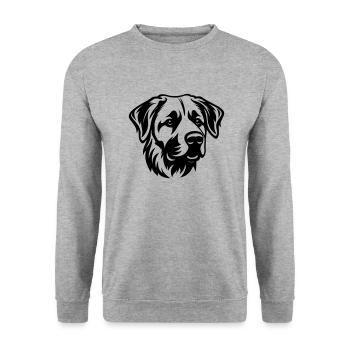 Kangal Hund Kopf - Unisex Pullover - Weißgrau meliert - Vorne - Alina (178cm) & Michal (187cm)