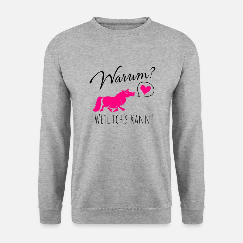 Warum? Weil ich's kann! - Unisex Pullover - Weißgrau meliert