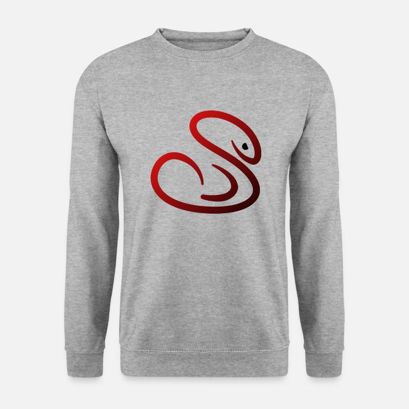 Schlange - Unisex Pullover - Weißgrau meliert