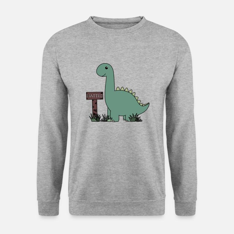 Dino Matteo - Unisex Pullover - Weißgrau meliert