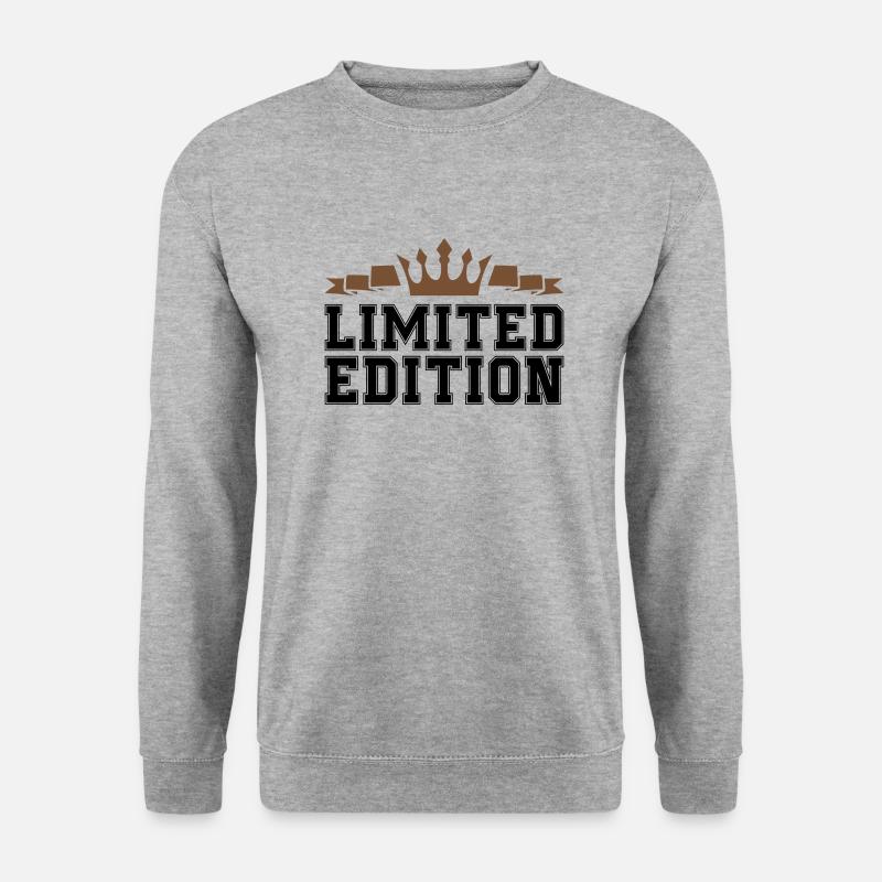 limited edition - Unisex Pullover - Weißgrau meliert