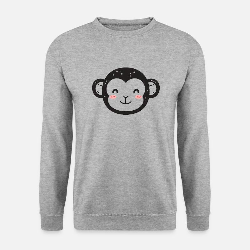 Gorilla - Unisex Pullover - Weißgrau meliert