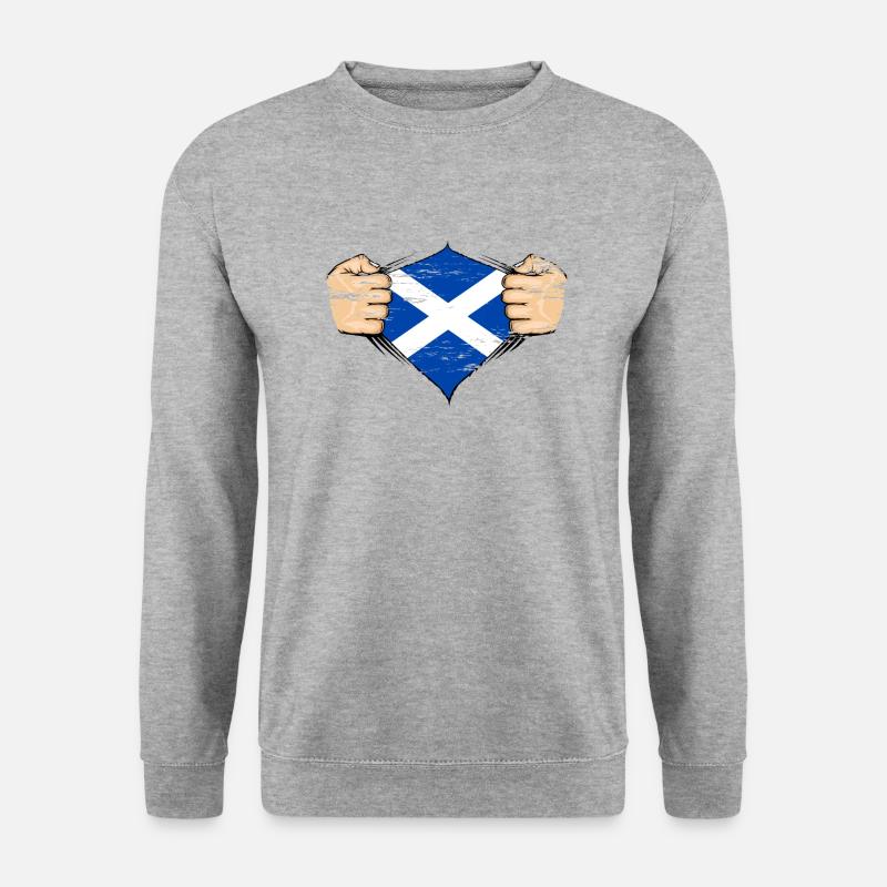 Drapeau de l’Écosse utilisé - Sweat-shirt Unisexe - gris chiné