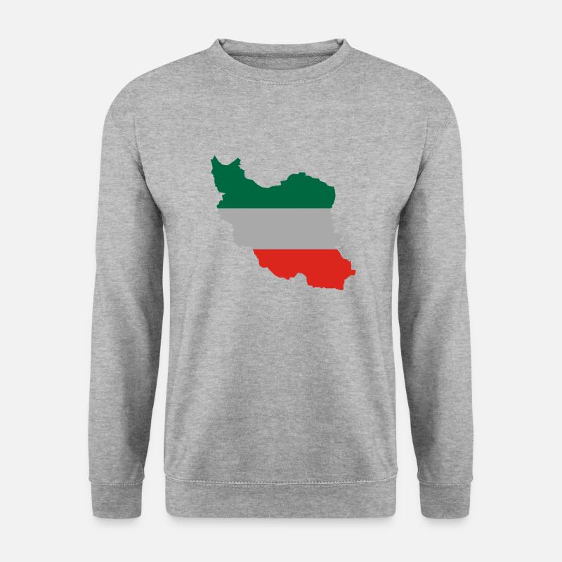 iran_flagg - Unisex Pullover - Weißgrau meliert