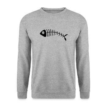 Sternzeichen Fisch - Unisex Pullover - Weißgrau meliert - Vorne - Alina (178cm) & Michal (187cm)