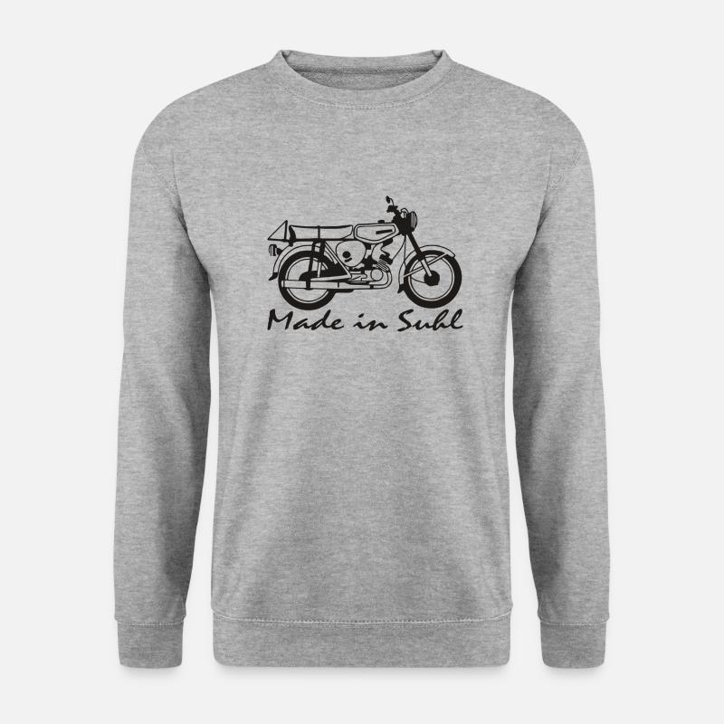 Simson s51 Made in Suhl - Unisex Pullover - Weißgrau meliert