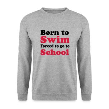 Schwimmen - Unisex Pullover - Weißgrau meliert - Vorne - Alina (178cm) & Michal (187cm)