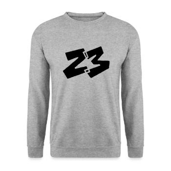 rzhw_23blok - Unisex Pullover - Weißgrau meliert - Vorne - Alina (178cm) & Michal (187cm)