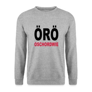 Oeroe - good luck in French - Unisex Sweatshirt - salt & pepper - Front - Alina (178cm) & Michal (187cm)