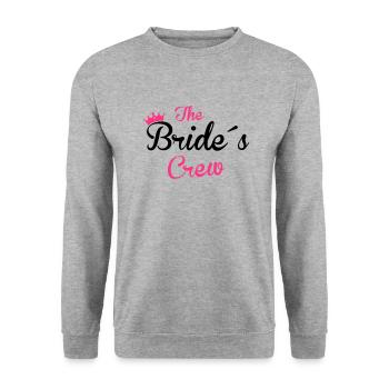 the bride´s crew - Unisex Pullover - Weißgrau meliert - Vorne - Alina (178cm) & Michal (187cm)