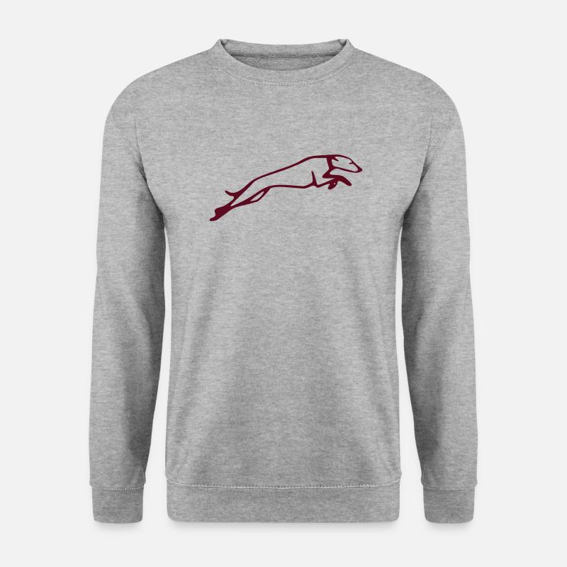 hundsprung - Unisex Pullover - Weißgrau meliert