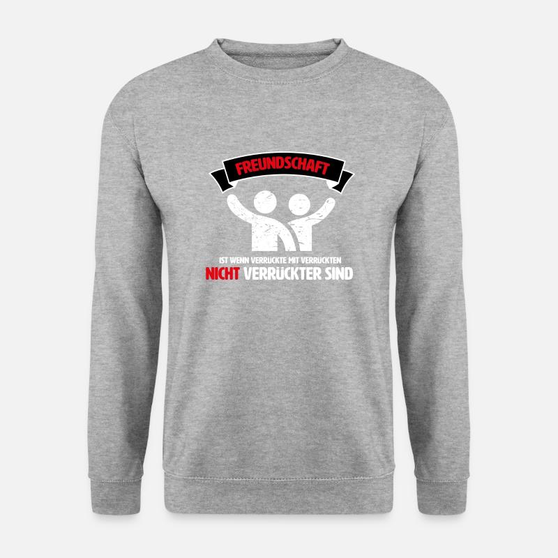 Bester Freund, Best Friends, Freunde Freundschaft - Unisex Pullover - Weißgrau meliert