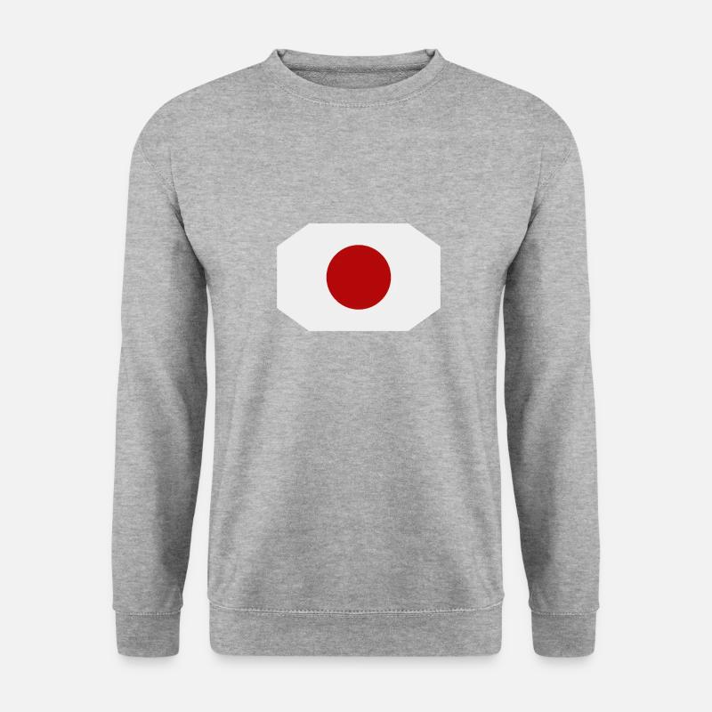 Japan Flagge - Unisex Pullover - Weißgrau meliert