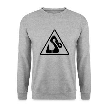 LSD Snake__V004 - Unisex Sweatshirt - salt & pepper - Front - Alina (178cm) & Michal (187cm)