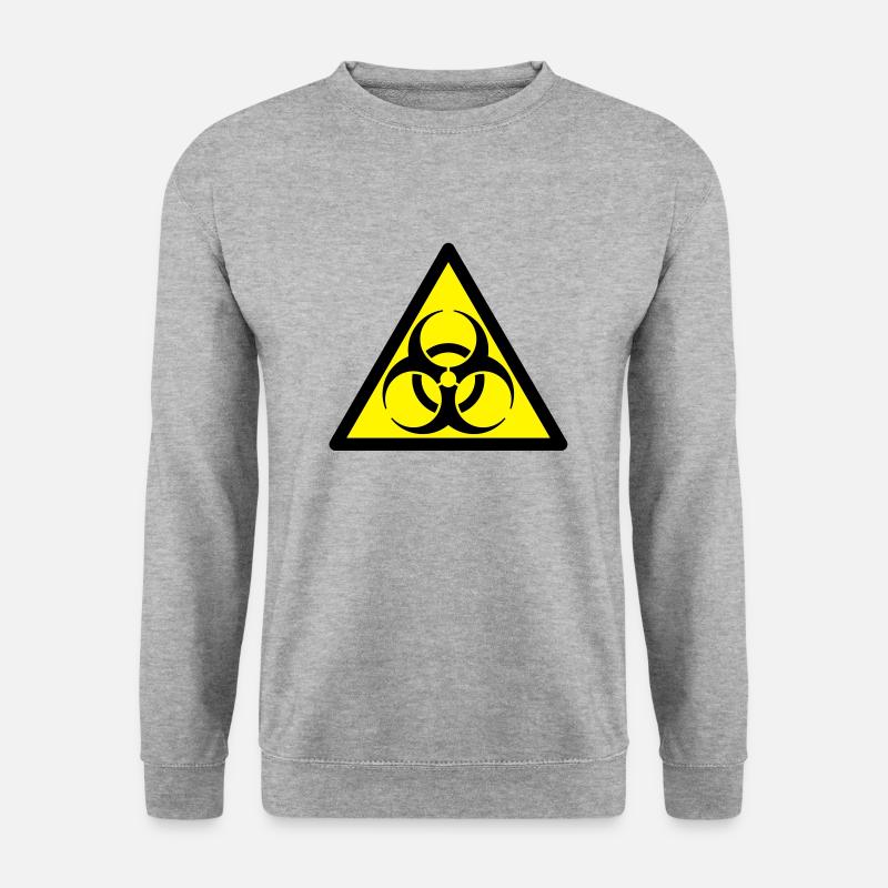 Biohazard Biogefährdung Gefahrensymbol - Unisex Pullover - Weißgrau meliert