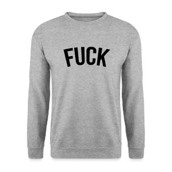 fuckin - Unisex Sweatshirt - salt & pepper - Front - Alina (178cm) & Michal (187cm)