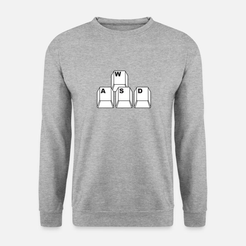 WASD - Unisex Pullover - Weißgrau meliert