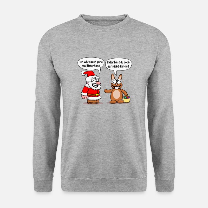 Ostereier - Unisex Pullover - Weißgrau meliert