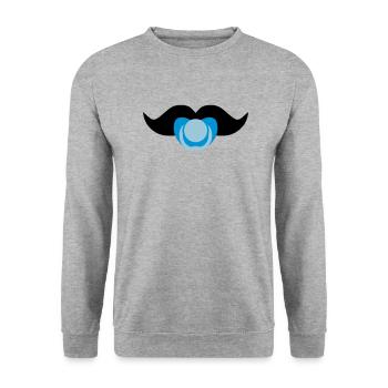 Baby Boy Mustache - Unisex Sweatshirt - salt & pepper - Front - Alina (178cm) & Michal (187cm)