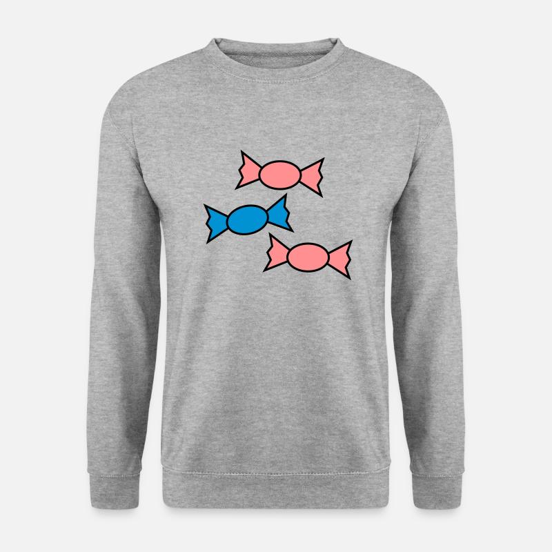 Bonbons - Unisex Pullover - Weißgrau meliert