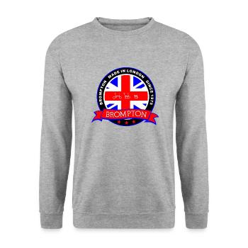 CHAINSTORY x Brompton Made In London Since 1975 - Unisex Sweatshirt - salt & pepper - Front - Alina (178cm) & Michal (187cm)