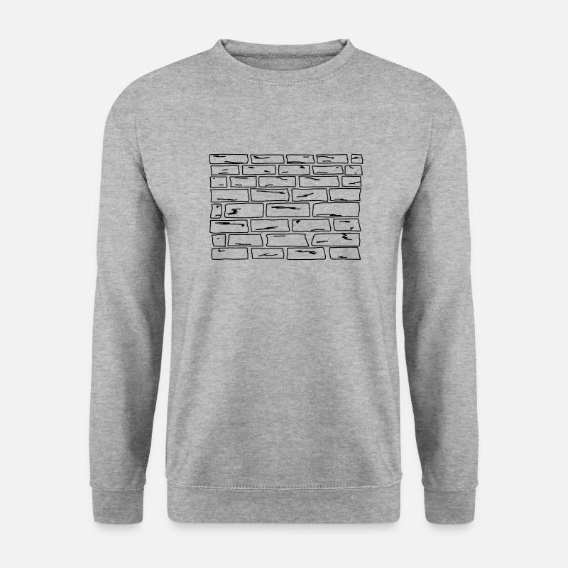 Die Mauer - Unisex Pullover - Weißgrau meliert