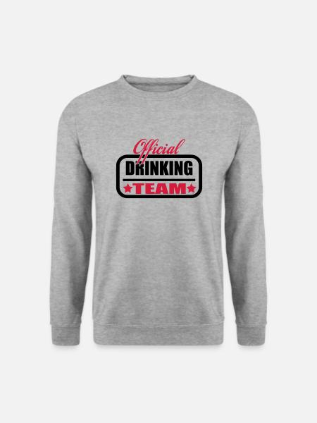 team drinking - Unisex Pullover - Weißgrau meliert