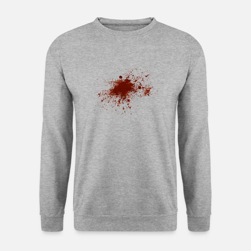 Blood - Unisex Pullover - Weißgrau meliert