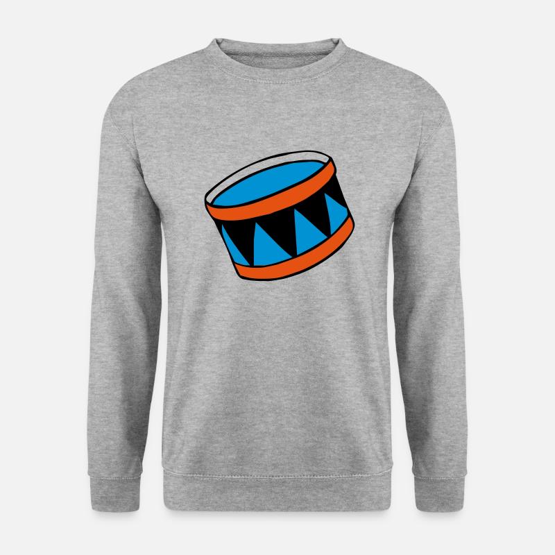 drums - Trommel - Unisex Pullover - Weißgrau meliert