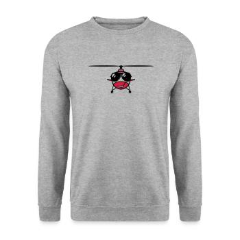 Helicopter Helicopter Sunglasses - Unisex Sweatshirt - salt & pepper - Front - Alina (178cm) & Michal (187cm)