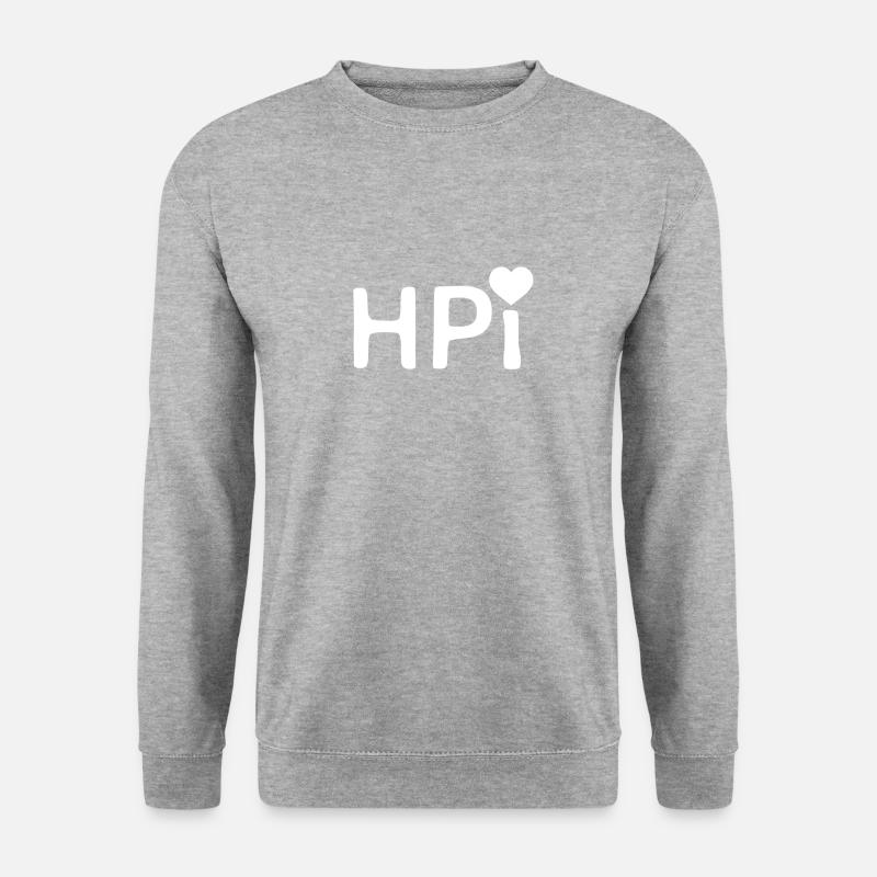 HPi Herz - Unisex Pullover - Weißgrau meliert