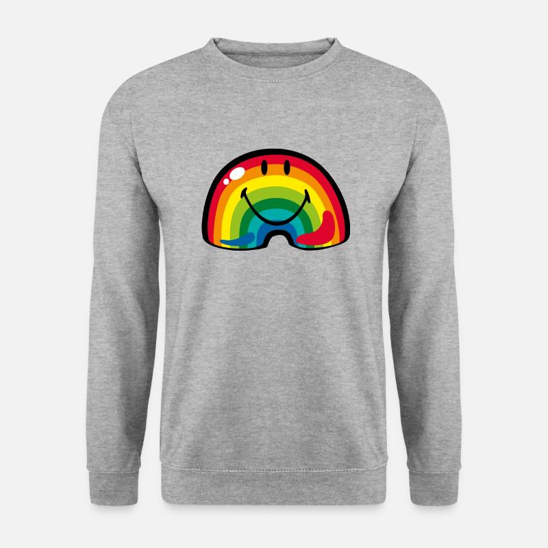 Smiley Rainbow - Unisex Sweatshirt - salt & pepper