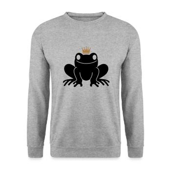 frog Prince - Unisex Sweatshirt - salt & pepper - Front - Alina (178cm) & Michal (187cm)