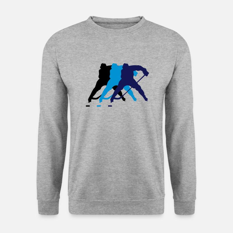 hockey_spieler_002 - Unisex Pullover - Weißgrau meliert