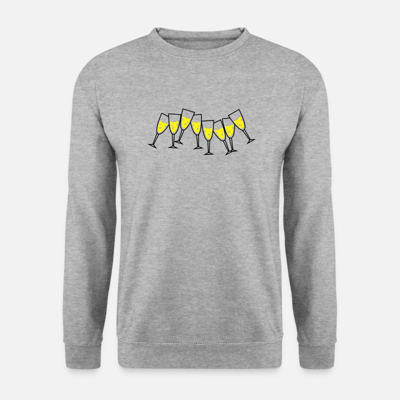 sekt glaeser design - Unisex Pullover - Weißgrau meliert