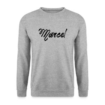 Marcel - Sweat-shirt Unisexe - gris chiné - Devant - Alina (178cm) & Michal (187cm)