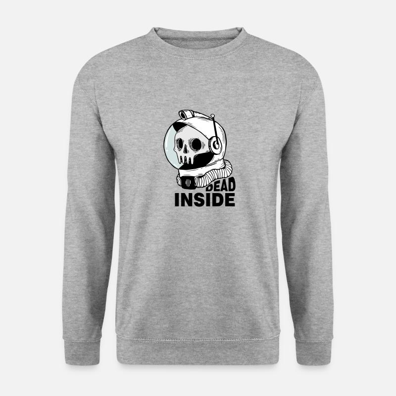 Astronaut skull Dead Inside - Unisex Sweatshirt - salt & pepper