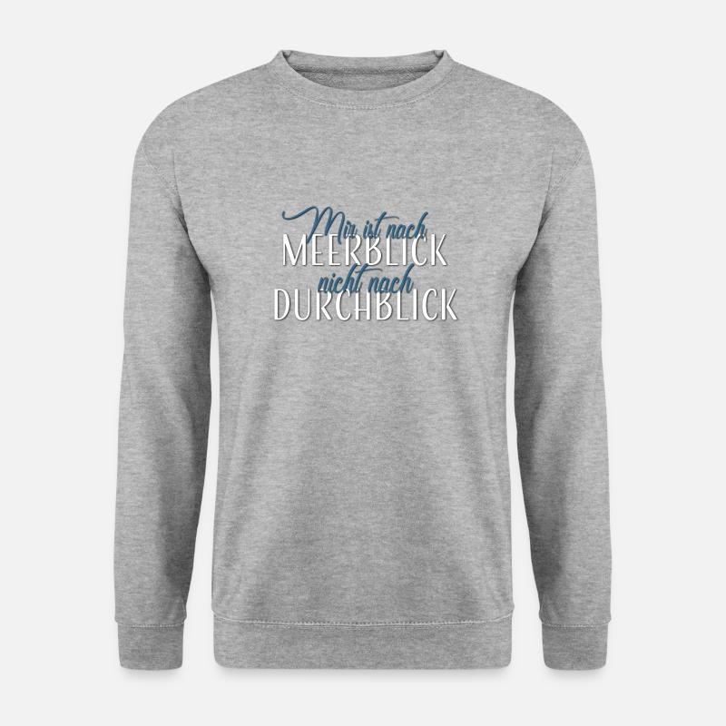 Meerblick - Unisex Pullover - Weißgrau meliert