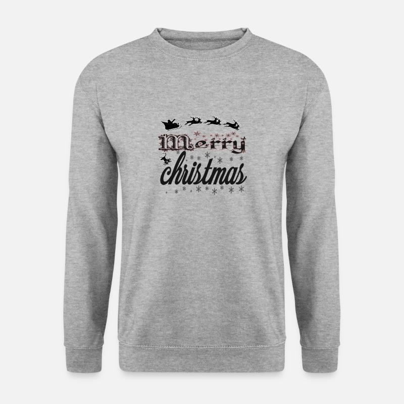 Fröhliche Weihnachten - Unisex Pullover - Weißgrau meliert