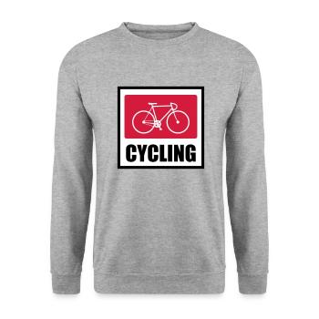 Radfahren - Radfahren - Unisex Pullover - Weißgrau meliert - Vorne - Alina (178cm) & Michal (187cm)
