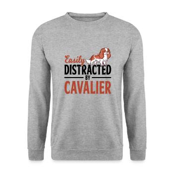 Cavalier King Charles Spaniel propriétaire de chien - Sweat-shirt Unisexe - gris chiné - Devant - Alina (178cm) & Michal (187cm)