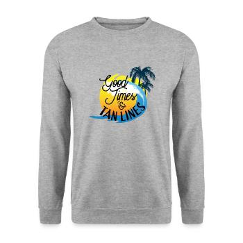 Good Times & Tan Lines - Unisex Sweatshirt - salt & pepper - Front - Alina (178cm) & Michal (187cm)
