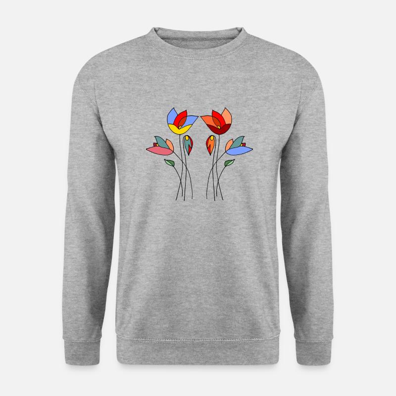 Fleur - Sweat-shirt Unisexe - gris chiné